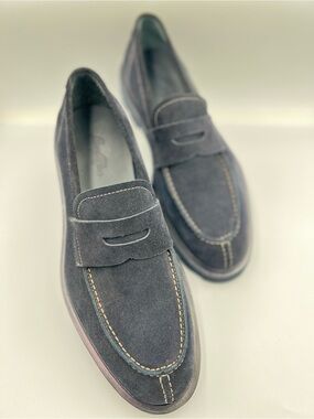 Good Man Brand Lexington Suede Penny Loafers in navy